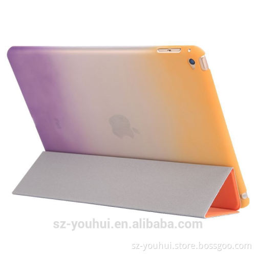 New Fashion Design Rainbow Color Leather Smart Flip Case Cover For Apple Ipad Air 2